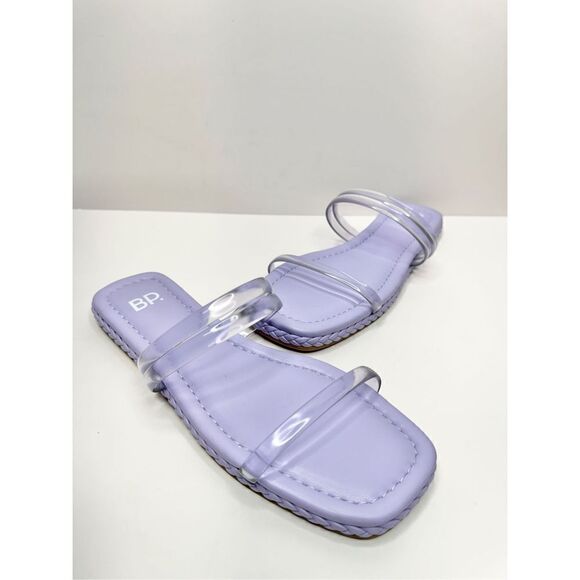 Nordstrom BP Viola Barbie Lilac Braided Flat Slide Sandals Size 9.5 - Picture 4 of 8
